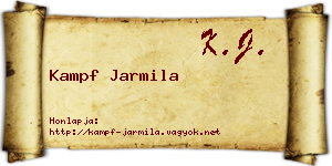 Kampf Jarmila névjegykártya